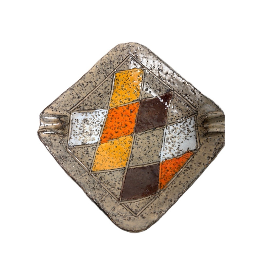 Vintage MCM RARE Aldo Londi For Bitossi 1960's Italian Multi Colored Geometric - Picture 5 of 11